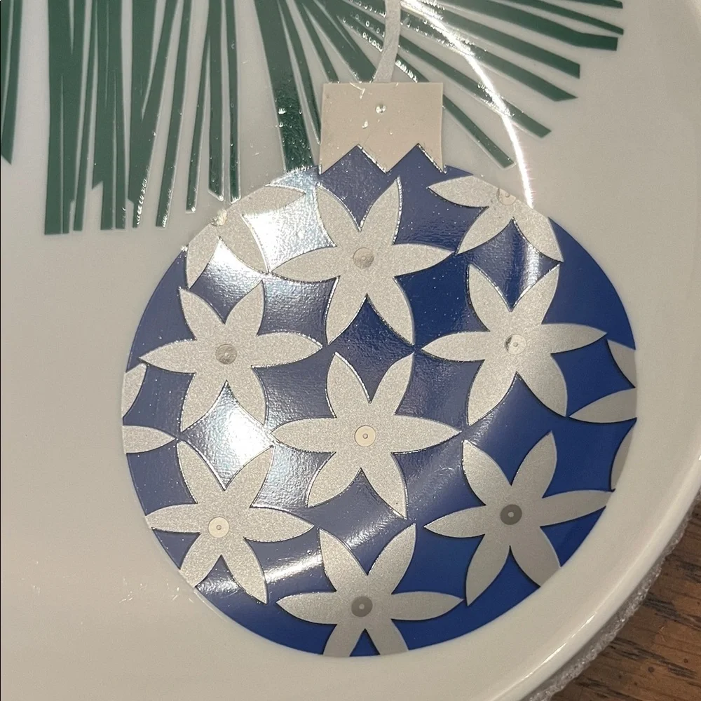 Crate & Barrel Festive Ornament Plates, set‎ of 4